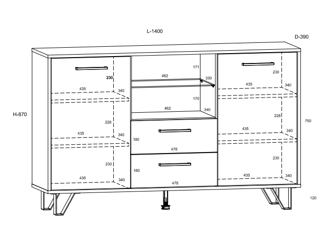 Svetainės baldų komplektas BOSS 5 3