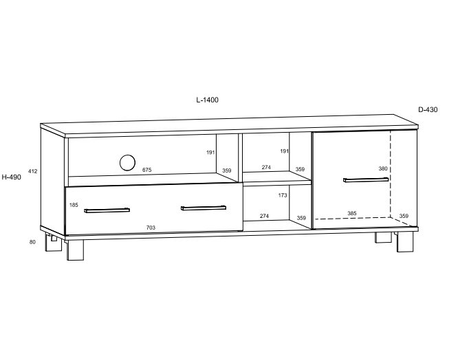 Svetainės baldų komplektas COOL 2 1