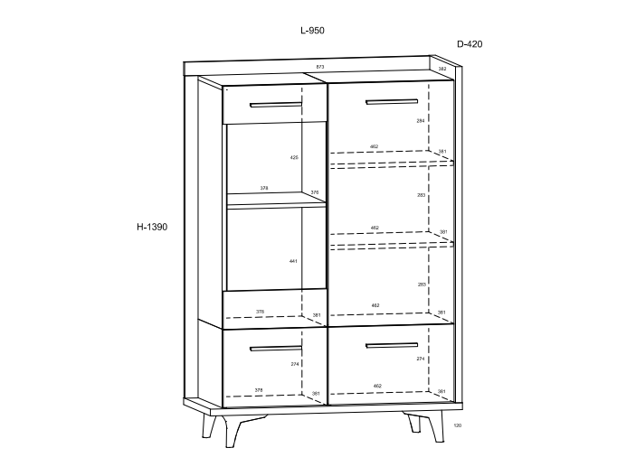 Svetainės baldų komplektas BOX 4 5