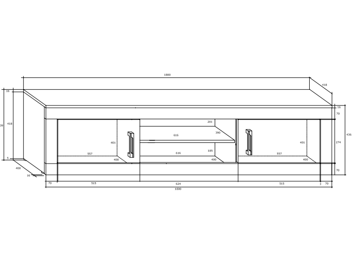Svetainės baldų komplektas VERIN 2 3