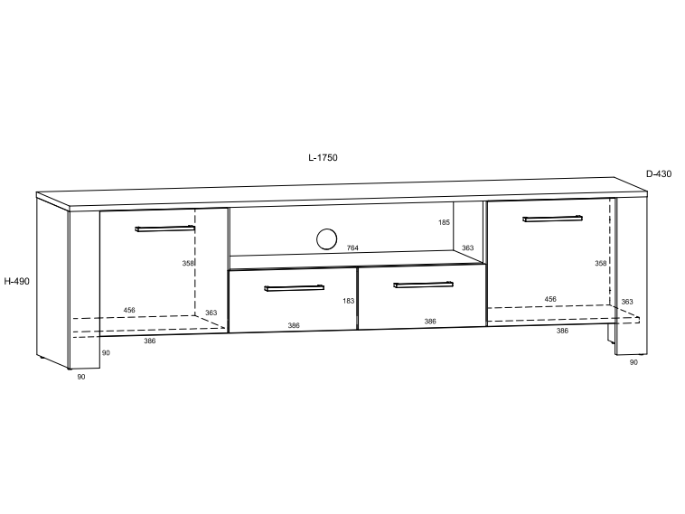 Svetainės baldų komplektas SLIDE 4 2