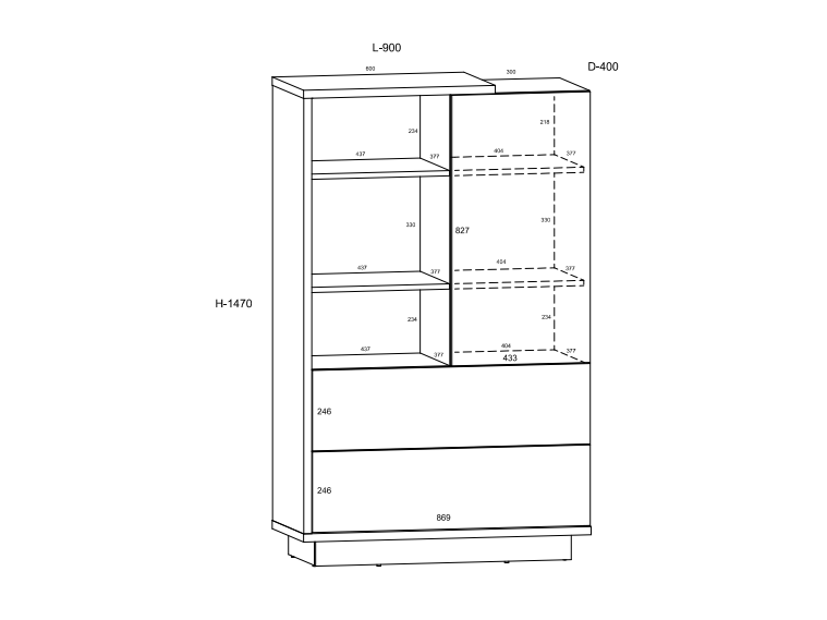 Svetainės baldų komplektas HYBRID 5 3