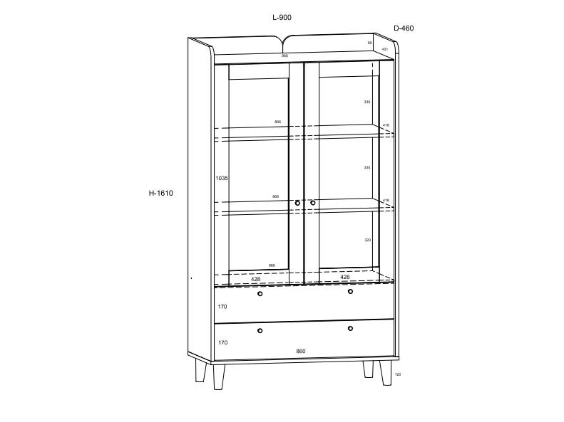 Svetainės baldų komplektas DOLCE 7 6