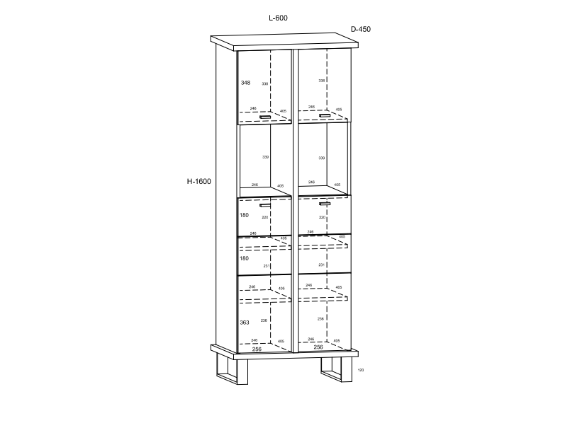 Svetainės baldų komplektas CROSS 2 3