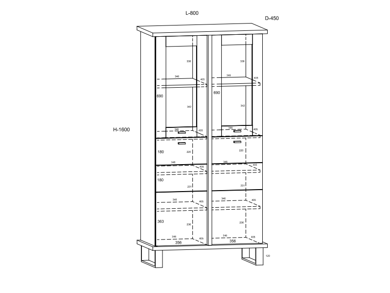 Svetainės baldų komplektas CROSS 3 1