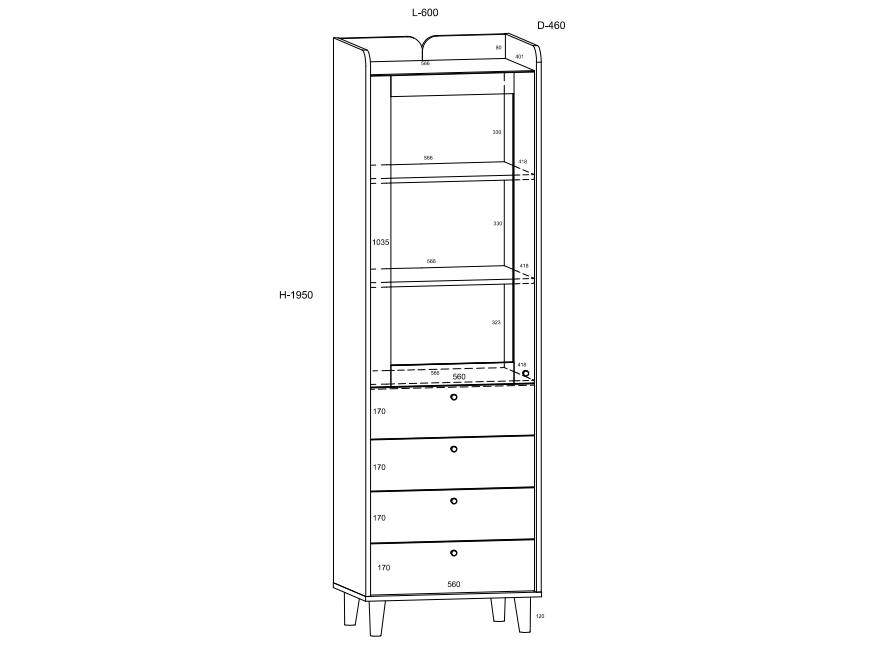 Svetainės baldų komplektas DOLCE 2 1