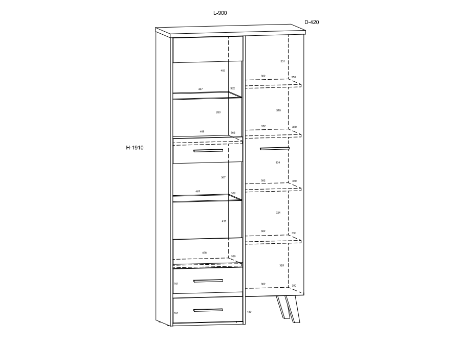 Svetainės baldų komplektas NORDIS 1 2