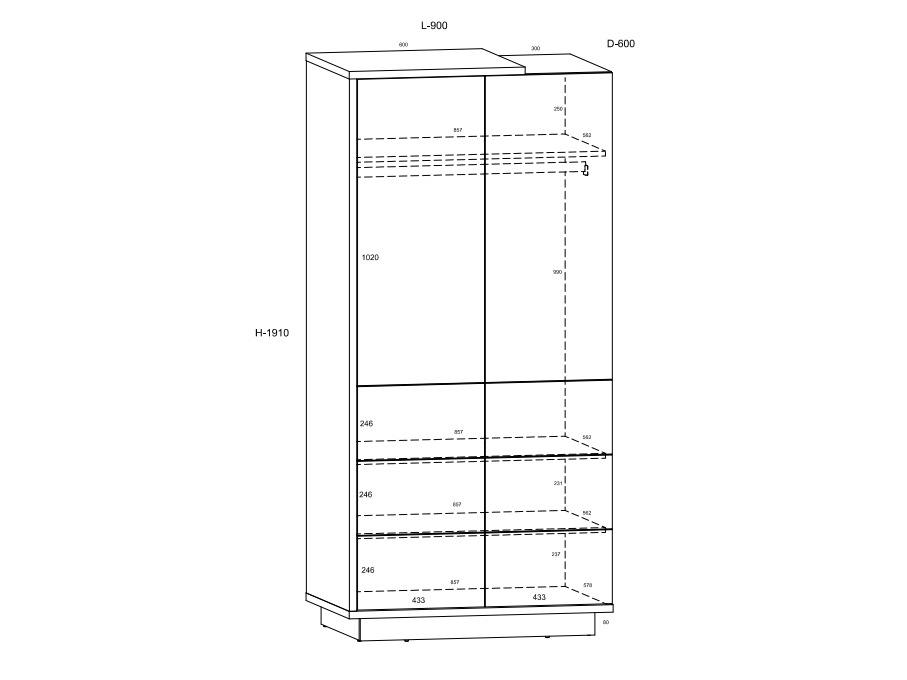 Svetainės baldų komplektas HYBRID 5 5