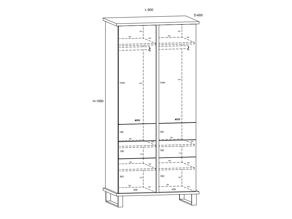 Svetainės baldų komplektas CROSS 4 5