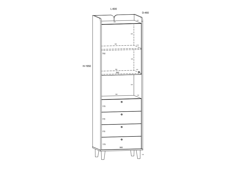 Svetainės baldų komplektas DOLCE 1 5
