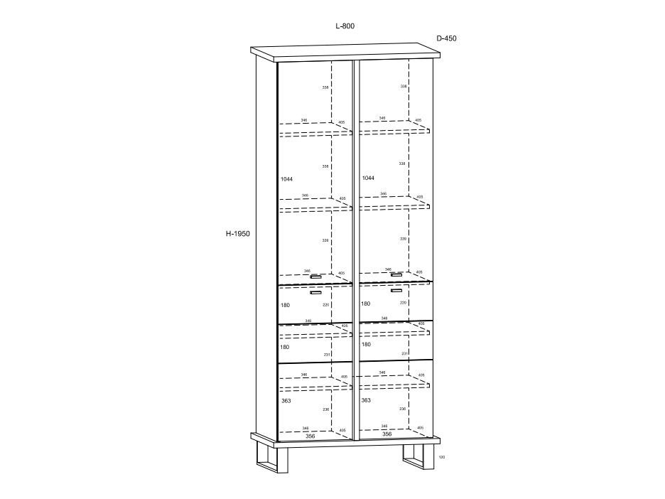 Svetainės baldų komplektas CROSS 3 2