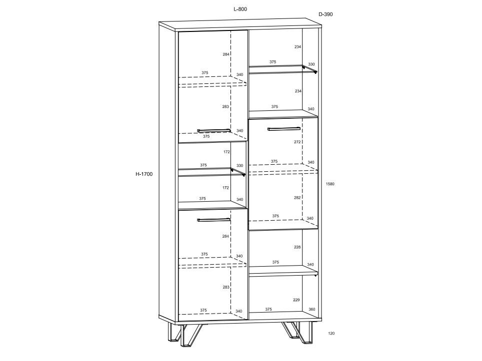 Svetainės baldų komplektas BOSS 3 3