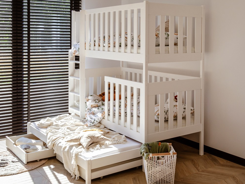 Trivietė vaikiška lova su stalčiais EMILKA 90x190