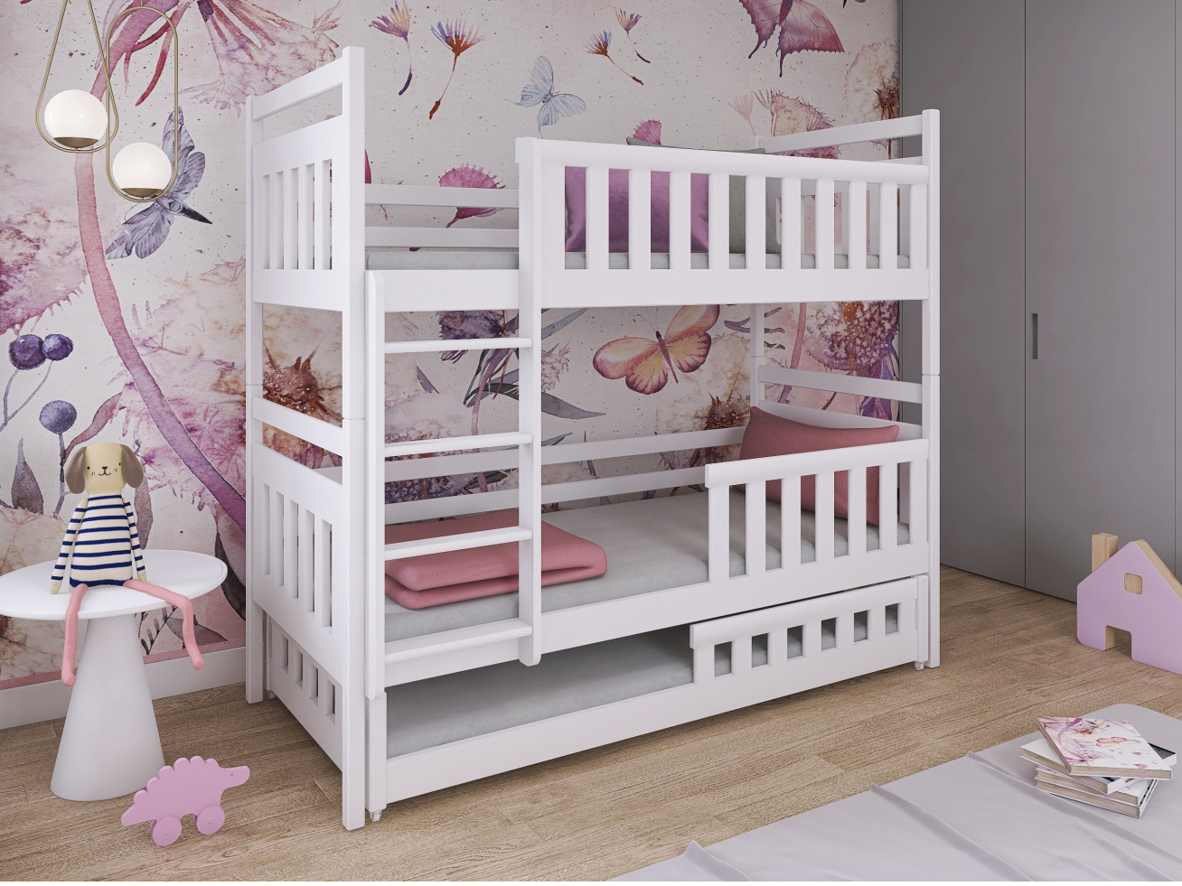 Trivietė vaikiška lova OLIWIA 80x180 1