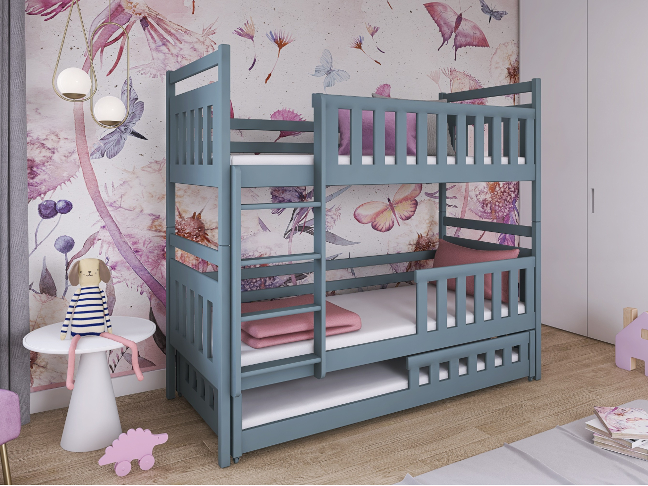 Trivietė vaikiška lova OLIWIA 80x180