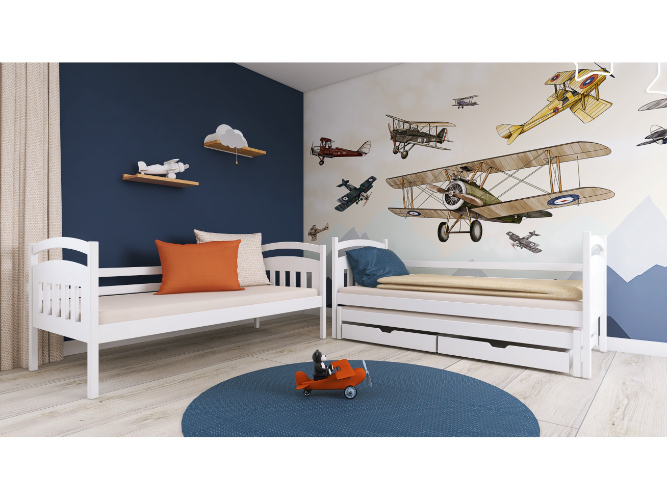 Trivietė vaikiška lova su stalčiais ALAN 80x160 2 Trivietė vaikiška lova su stalčiais ALAN 80x160 2