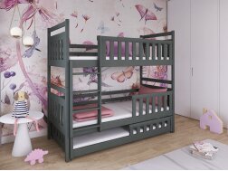 Trivietė vaikiška lova OLIWIA 90x200