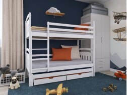 Trivietė vaikiška lova su stalčiais ALAN 90x190