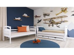 Trivietė vaikiška lova su stalčiais ALAN 90x190