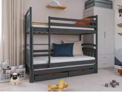 Trivietė vaikiška lova su stalčiais ALAN 90x200