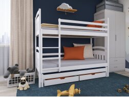 Trivietė vaikiška lova su stalčiais ALAN 90x200
