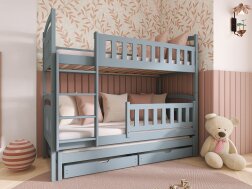 Trivietė vaikiška lova su stalčiais BLANKA 90x200