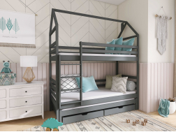Trivietė vaikiška lova su stalčiais DALIA 80x160