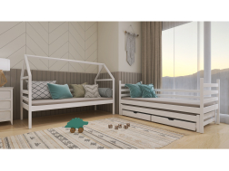 Trivietė vaikiška lova su stalčiais DALIA 80x160