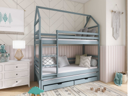 Trivietė vaikiška lova su stalčiais DALIA 80x180