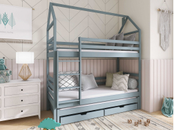 Trivietė vaikiška lova su stalčiais DALIA 80x200