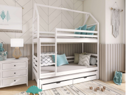 Trivietė vaikiška lova su stalčiais DALIA 90x190