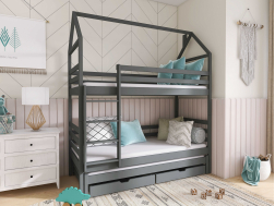 Trivietė vaikiška lova su stalčiais DALIA 90x190