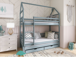 Trivietė vaikiška lova su stalčiais DALIA 90x200