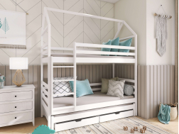 Trivietė vaikiška lova su stalčiais DALIA 90x200