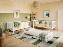 Trivietė vaikiška lova su stalčiais EMILKA 80x160