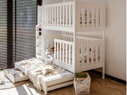 Trivietė vaikiška lova su stalčiais EMILKA 80x160