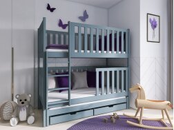 Trivietė vaikiška lova su stalčiais EMILKA 80x160