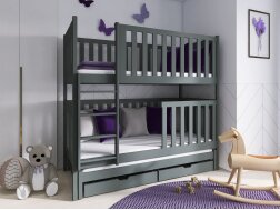 Trivietė vaikiška lova su stalčiais EMILKA 80x200