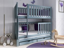 Trivietė vaikiška lova su stalčiais EMILKA 80x200