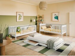 Trivietė vaikiška lova su stalčiais EMILKA 80x200