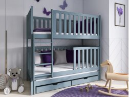 Trivietė vaikiška lova su stalčiais EMILKA 90x200