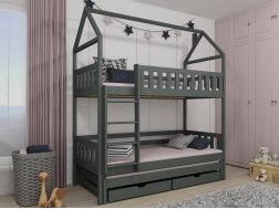 Trivietė vaikiška lova su stalčiais IGA 80x160