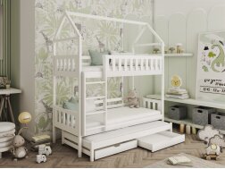 Trivietė vaikiška lova su stalčiais IGA 80x180