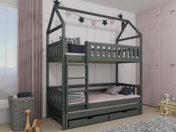 Trivietė vaikiška lova su stalčiais IGA 80x180