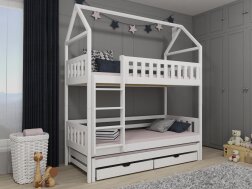 Trivietė vaikiška lova su stalčiais IGA 80x180
