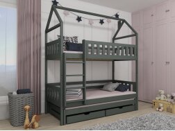 Trivietė vaikiška lova su stalčiais IGA 80x200