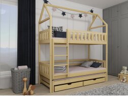 Trivietė vaikiška lova su stalčiais IGA 80x200