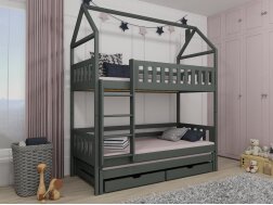 Trivietė vaikiška lova su stalčiais IGA 90x190