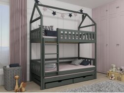 Trivietė vaikiška lova su stalčiais IGA 90x200