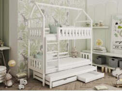 Trivietė vaikiška lova su stalčiais IGA 90x200